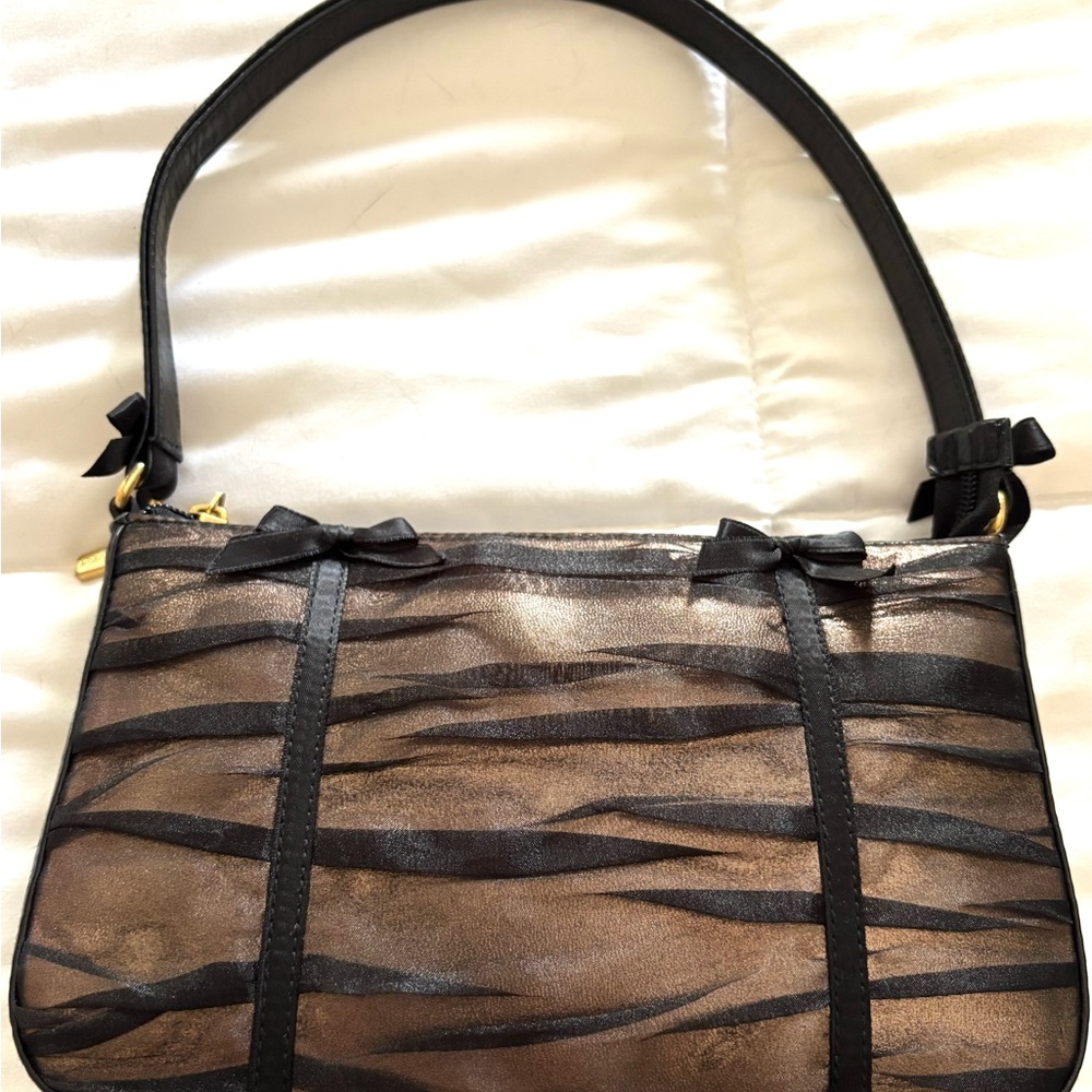 Elegant Black and Goldtone Women's Bag by Beverly Feldman
